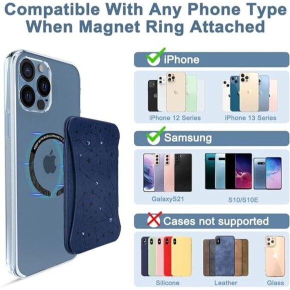 Magnetic Wallet Magsafe with Stand iPhone 15/14/13 Card Holder Wallet New - Picture 5 of 10